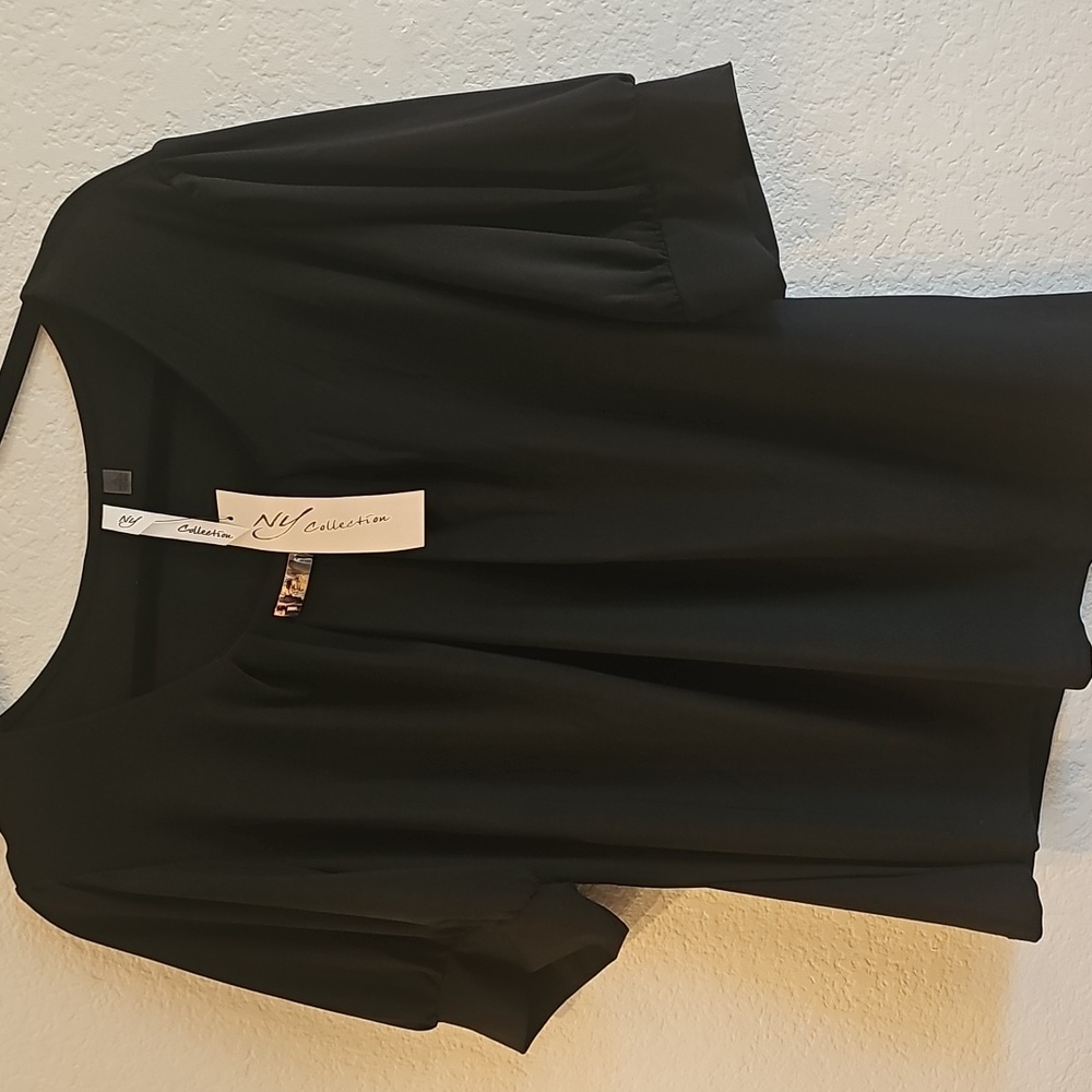 NY Collection Black Blouse